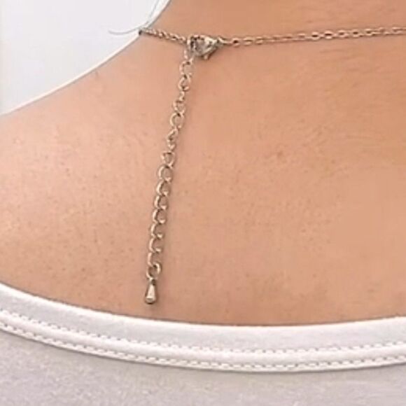 Rose Gold and White Diamond Cubic Zirconia Mickey Mouse Pendant Necklace - Picture 5 of 7